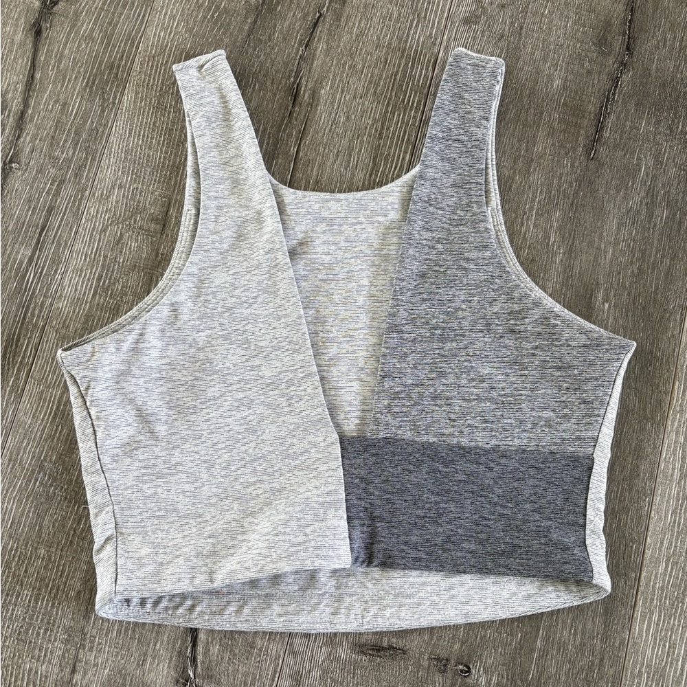 Outdoor Voices Gray Colorblock Tank Top